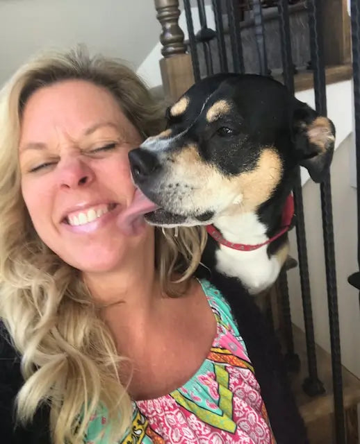 Just Because Love Does founder Cindy Riedel-Mutti with her dog Bella