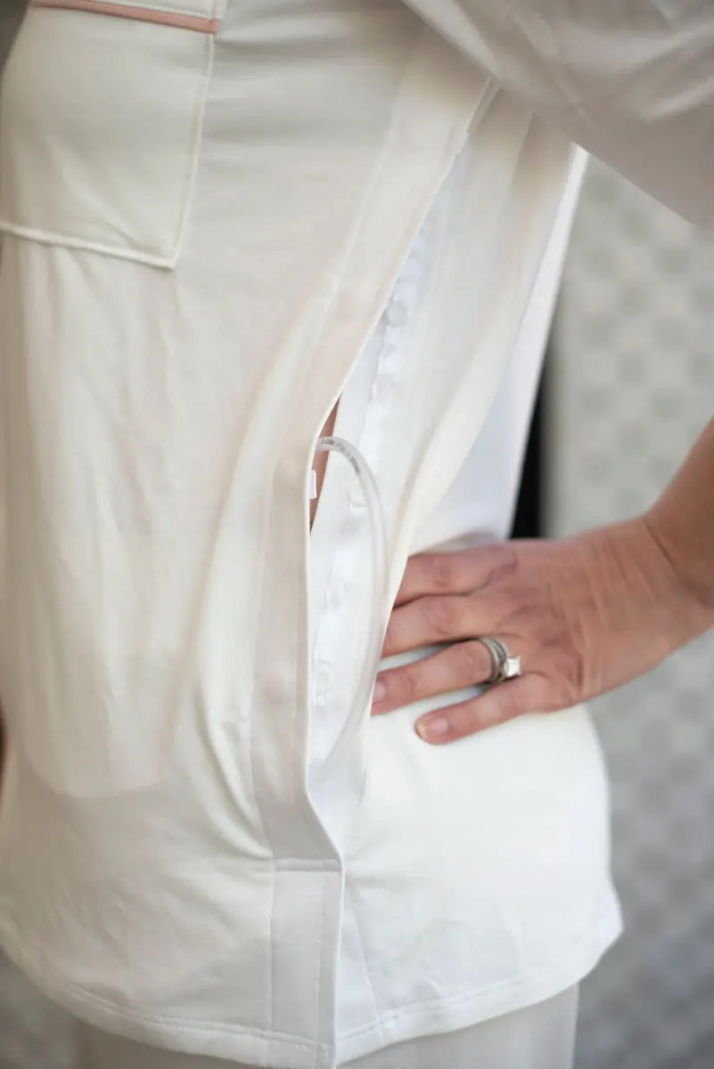 Just Because Love Does Healing Pajama Top with side access ports